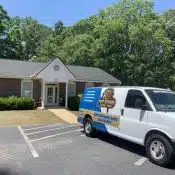 carpet cleaning van by Hillcrest United Methodist Church